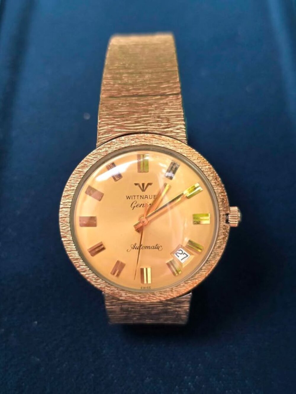 Vintage Wittenauer Geneve Automatic 10k RGP & Gold Filled Watch